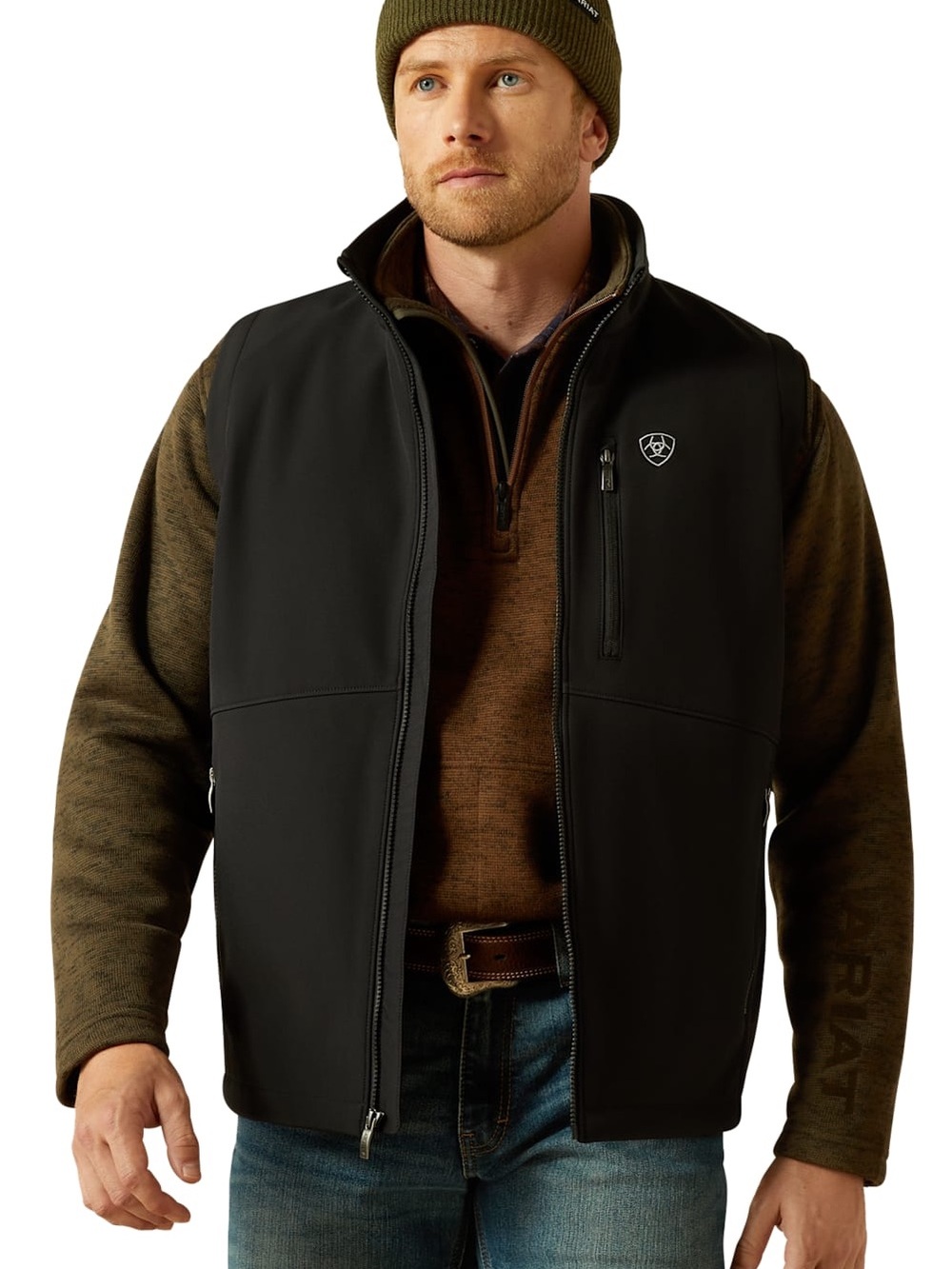 Ariat Men's Team Softshell Vest in black size XL